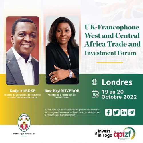 Togo : Le pays est représenté à Londres pour le forum sur le commerce et l'investissement