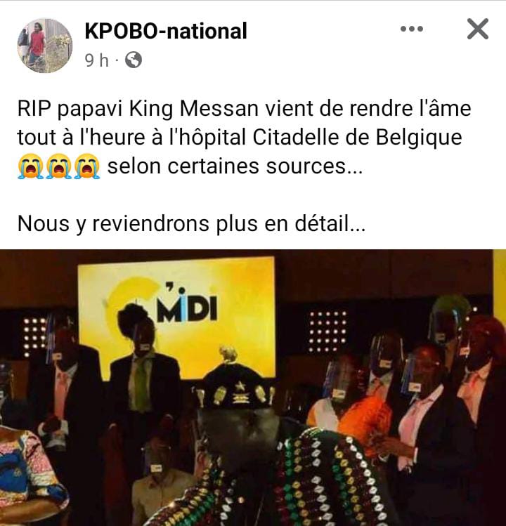 King Mensah annoncé mort sur les réseaux sociaux