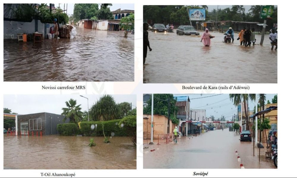 Pluie torrentielle à Lomé : inondations et perturbations de la circulation