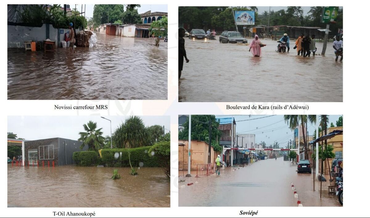 Pluie torrentielle à Lomé : inondations et perturbations de la circulation