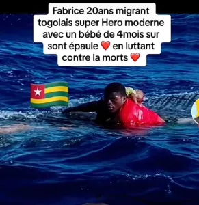 Fabrice, le héros togolais qui a sauvé un bébé en pleine tempête