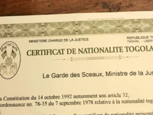 Certificat de Nationalité : Voici comment obtenir le duplicata en ligne au Togo