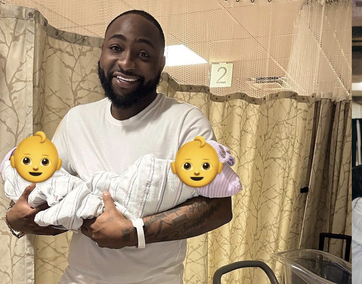 Davido partage une adorable photo de lui et de ses jumeaux