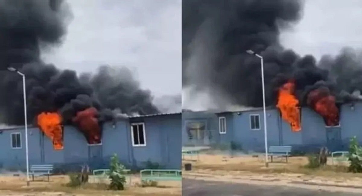 homme feu maison père