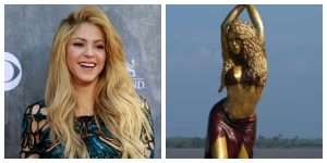 shakira géante statue