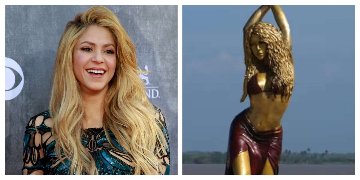 shakira géante statue