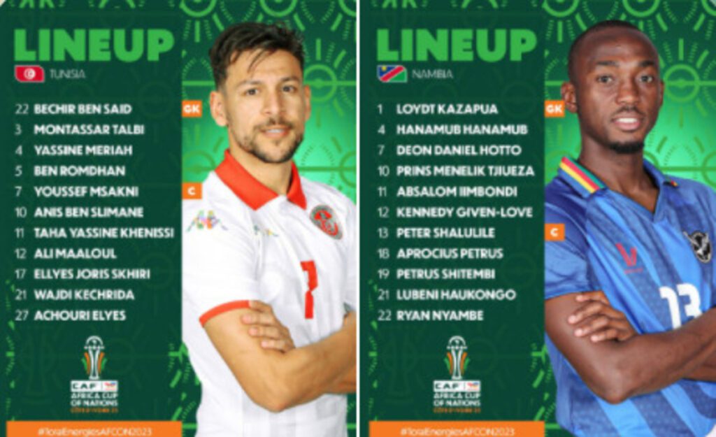 CAN 2024/ Tunisie vs. Namibie : Les compositions officielles