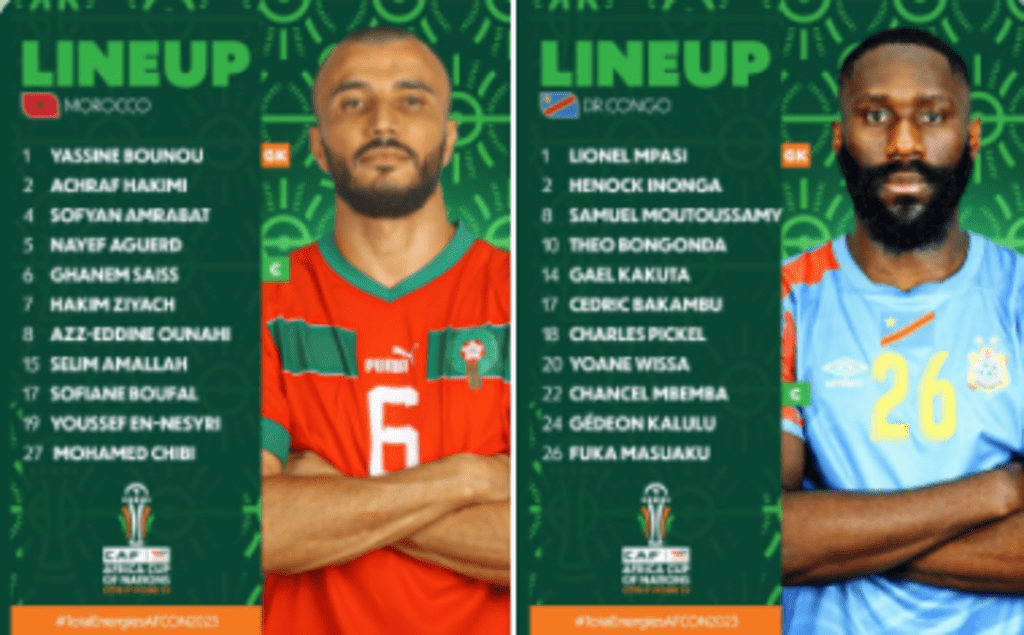 Maroc vs RDC : Compositions officielles