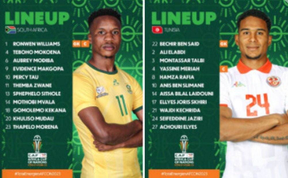 Afrique du Sud vs Tunisie : Les compositions officielles