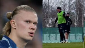 Grave blessure d'Erling Haaland : Il quitte l'entraînement dans un sale état (Photos)