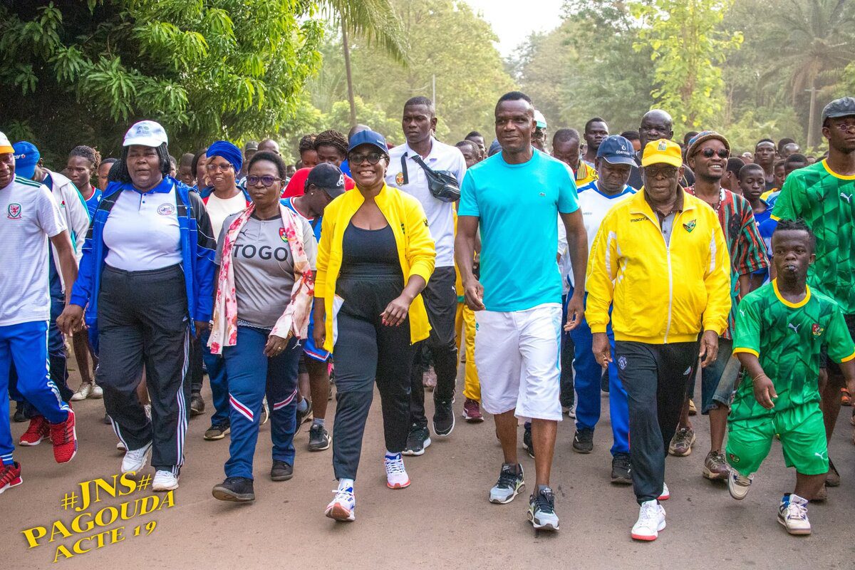 Togo/ Sports : La ministre Bessi-Kama mobilise enfants, jeunes et adultes à Pagouda