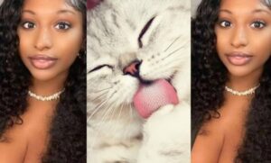 femme amoureuse chat