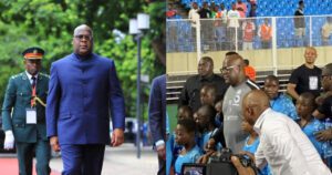 RDC : Le président Félix Tshisekedi en mode gardien de but lors d'un match (vidéo)