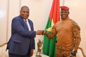 Burkina Faso : Ibrahim Traoré reçoit son homologue centrafricain Faustin-Archange Touadéra