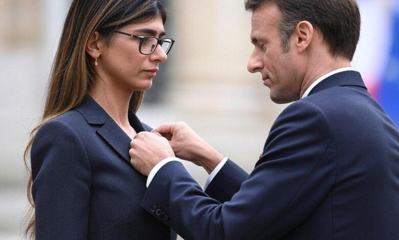 France : Une image générée par IA de Macron décorant Mia Khalifa fait le buzz