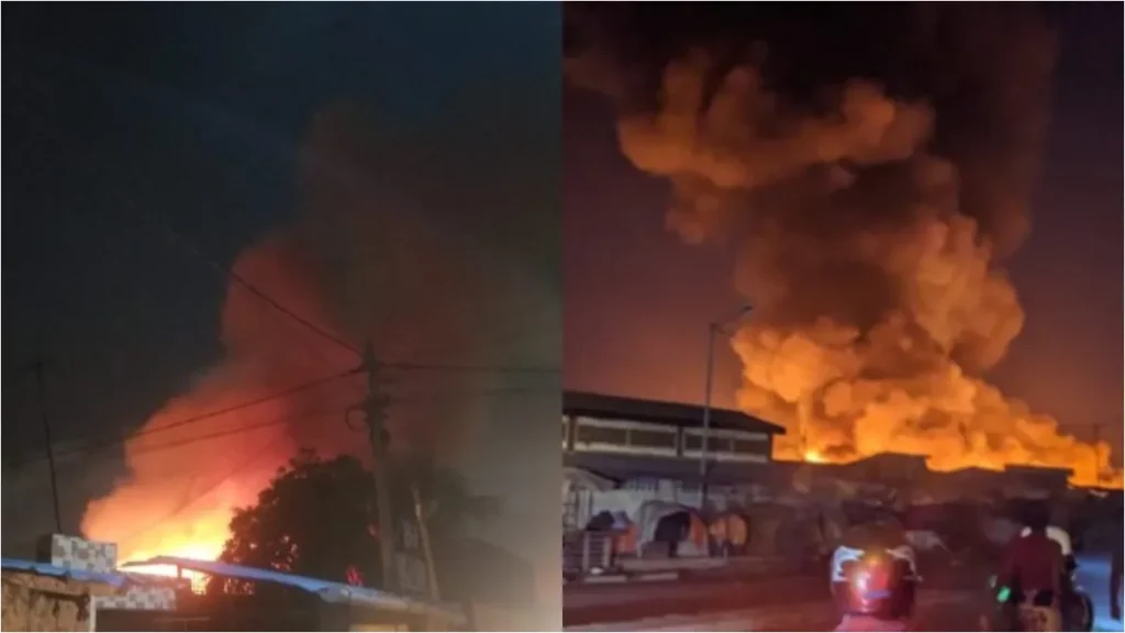 Togo : Incendie majeur près du Grand Marché de Lomé