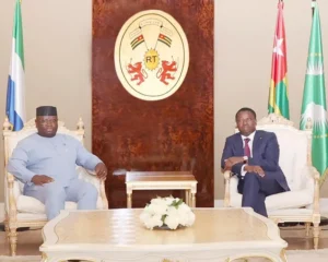 Togo : le Président sierra-léonais Julius Maada Bio rencontre le PCM Faure Gnassingbé
