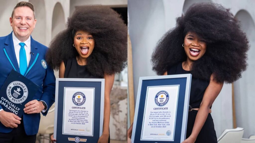 Guinness World Records : Jess Martinez remporte le titre de la plus grande afro au monde