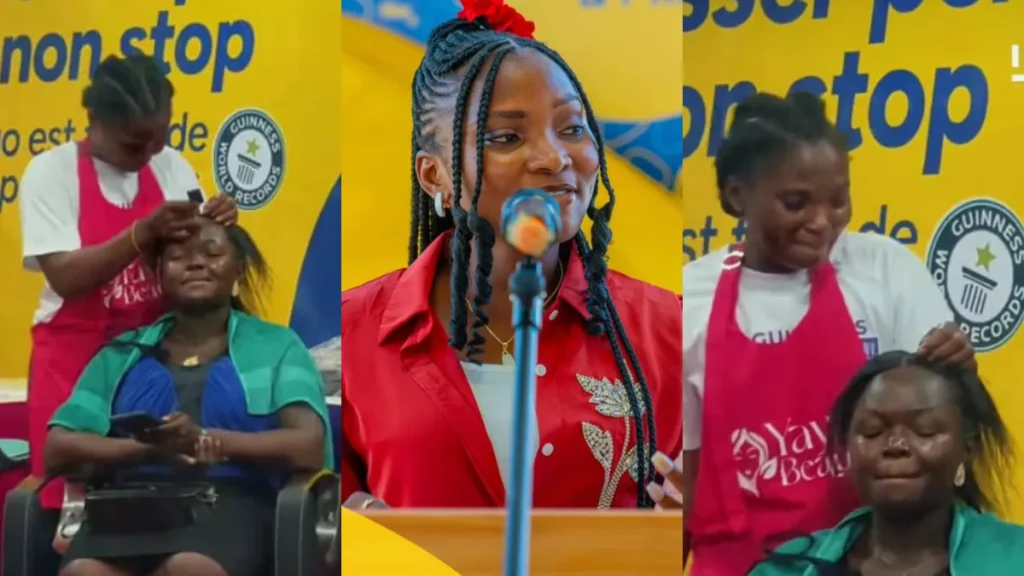 Record mondial à Lomé : Eunice Etou entre dans l’histoire avec un marathon de tressage de 32 heures