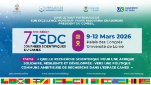 Enseignement supérieur : Lomé accueille la 7ᵉ édition des Journées scientifiques du CAMES