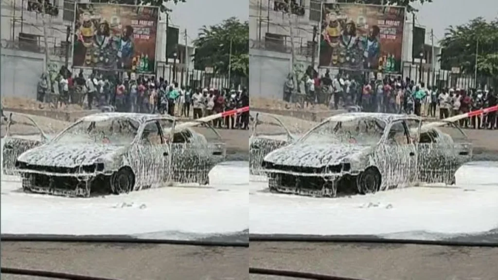voiture transportant de l'essence frelatée