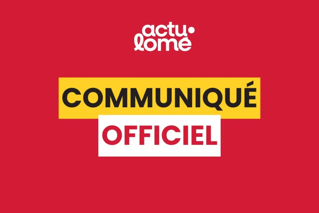 RECTIFICATIF OFFICIEL – ACTU LOMÉ