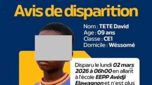 enfant signalé disparu à Avédji