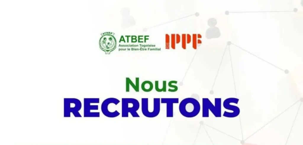 Togo : L'ATBEF recrute — Candidatures avant le 7/05/26