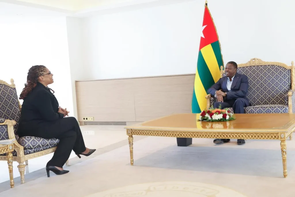 Togo-Canada : Faure Gnassingbé échange avec la Haute-Commissaire sur la paix et l'économie