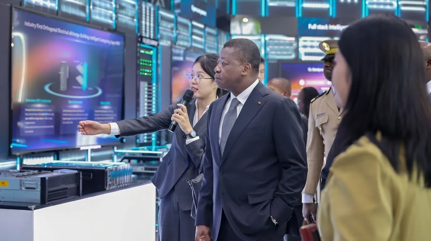 Togo : Faure Gnassingbé visite un mall de robots